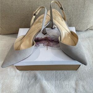Jessica Simpson Light Gray Slingback Heels